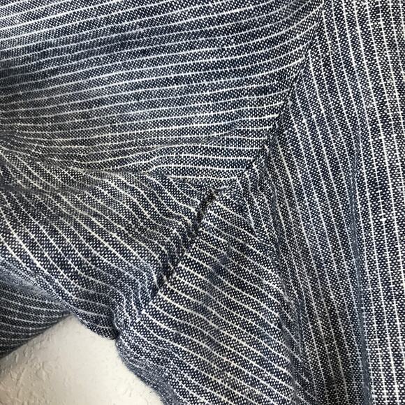 Talbots Linen Elastic Waist Pull-On Pants Pockets Pinstripe Beach Plus Size 22WP - Picture 6 of 12